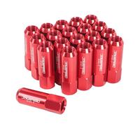 JDMSPEED New Red 20PCS M14X1.5 60MM Extended Forged Aluminum Tuner Racing Lug Nut