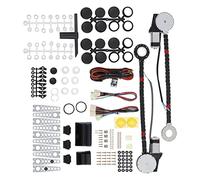 JDMSPEED New Universal Electric Power Window Lift Regulator Conversion Kit with Switches Wiring and Hardware for 2 Door Pickup SUV Truck Van Car