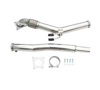 JDMSPEED Polished Stainless Steel Exhaust Muffler High Flow Downpipe Replacement For A3 S3 8P 2.0T Leon Cupra R Octavia RS Golf V VI 2.0 R GTI 2004-2013