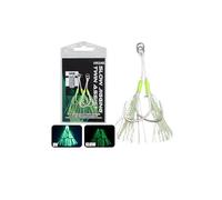 JDNH 2Pcs Double Fishing Assist Hook Luminously Slow Quickly Fall Jigs Dancing Jigging Assist Hooks Small Size Jigging Slow Quickly Fall