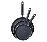 JDNH 3-Piece Nonstick Aluminum Skillets Set for Pancakes Eggs & Cooking with Nonslip Handle Kitchen Cookware Breakfast Frying Pan