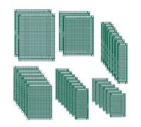 JDNH 32Pack Reusable Fiberglass Prototypes Board 6 Size For Soldering Practice School Projects And Electronic Testing Two Layer Tin Plateds Pcbs