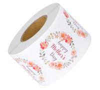 JDNH 500Pcs Artistic Colorful Flower Round Sticker for Mother ' s Day Use on Card and Gift Wrapping Adhesive Labels Decal Colorful Floral Wreath Designs