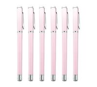 JDNH 6Pcs Metal Ballpoint Pen with Clip Office Writing Smooth to Write Quick Drying Guest Sign in for Office Retractable Pen