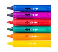 JDNH 6Pcs Washable Crayon for Kids Easy to Grip Colorful Pen for Toddler 3+ Doodling Drawing Coloring Card Making Bathroom Drawing