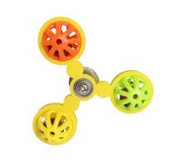 JDNH ABS Parrots Chewing Toy Rotating Windmill Bells Exercise Device for Cage Enrichment Interactive Parrots Toy Chewable Bells Balls with Rotating Windmill