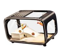 JDNH All in Single Marinepark Cistern with Guard Automatic Feeding Structure Safe Environment for Fighter Fish and Pet Tortoises Identity Sustaining Ecosystem Fish Cistern