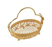 JDNH Antique Styles Wrought Iron Fruit Container with Airflows Design and Weight Capacity for Modern Homes Decors Large Kitchens Fruit Bowl