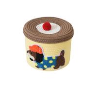 JDNH Cartoon Pattern Kids Storage Box Cotton Made Toy Organizers Portable School Home Decors Safe Materials Easy Maintenance Lovely Cartoon Storage Box