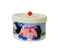 JDNH Cartoon Pattern Kids Storage Box Cotton Made Toy Organizers Portable School Home Decors Safe Materials Easy Maintenance Lovely Cartoon Storage Box