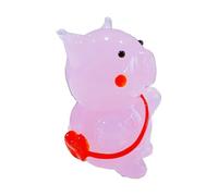 JDNH Cartoon Pigs Glass Miniature Figurine Home Office Desktop Decors Car Ornament Birthdays Valentines Day Glass Car Accessories