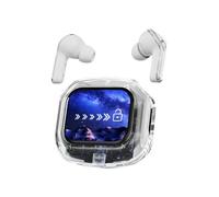 JDNH Clear Earphones with Color Display Active Noise Cancelling Long Battery Life Ergonomic Touch Control Additional Sound Resolution Obvious Case Noise Cancelling Earphones