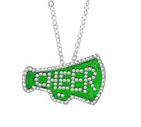 JDNH Delicate Cheer Team Inspired Pendant Necklace with Crystal Embellishment Versatile Jewelry for Everyday Confidence Minimalist Diamonds Cheer Jewelry