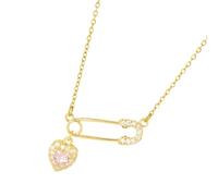 JDNH Elegant Love Pin Heart Necklace With Comfortable Wear Sturdy Copper For Trendy Women Daily Wear And Gifts Giving Fashion Jewelry
