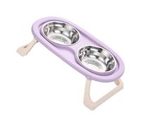 JDNH Ergonomic Dog Bowls With Double Bowl Splash Proof Dish For Eating Pastel Color Dish Nonslip Cats Food Bowl