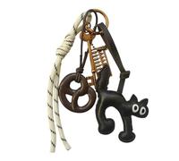 JDNH Fashion Polyester Bag Charm Adorned with Cats and Bread Pattern Contemporary Bag Pendant for Backpack Purses Handbag Cats Keychain Accessory