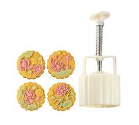 JDNH Festive Mooncake-s Press Kits 4 Interchangeable Embossing Molds for Handmade Desserts & Creative Baking Tools Creative Cake Molds