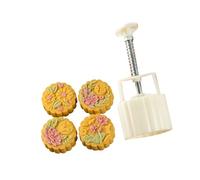 JDNH Festive Mooncake-s Press Kits 4 Interchangeable Embossing Molds for Handmade Desserts & Creative Baking Tools Creative Cake Molds