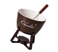 JDNH Fondue Pots Set with Forks, Ceramic Tealight Melting for Cheese Individual Ceramic Butter Warmers Appetizer Electric Fondue Set with Forks