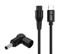 JDNH Intelligent Charging Cord USB C to 3Pin PD100W Output Automatic Voltages Selection for Electronics