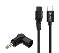 JDNH Intelligent Charging Cord USB C to 3Pin PD100W Output Automatic Voltages Selection for Electronics