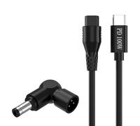 JDNH Intelligent Charging Cord USB C to 3Pin PD100W Output Automatic Voltages Selection for Electronics