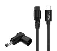 JDNH Intelligent Charging Cord USB C to 3Pin PD100W Output Automatic Voltages Selection for Electronics