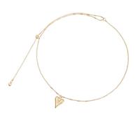 JDNH Minimalist Heart Charm Chain Jewelry Sliding Clasp Adjustable Design Delicate Wearability Everyday Layering Necklace Adjustable Slider Chain Necklace