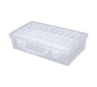 JDNH Multipurpose Storage Solution 20Pcs Clear Boxes Stackable Craft Organizers for Projects Gear Small Accessories Beads Organizers with Lids