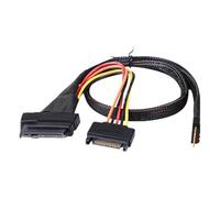 JDNH SASs SFF8654 SFF8639 Converters Cable with Premium PVC Construction for Stable Signals Transmission SASs HDDs Adapters Cable