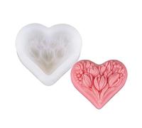 JDNH Silicone Heart Shape Molds with Dried Flower and Glitters for Resin and Creation Love Flower Molds
