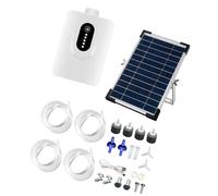 JDNH Solar Accused Airator for Reservoirs Including 4 Air Compressors and 6000mAh Battery Providing O2 24 Time a Day Four Thousand Small Wild Reservoirs Easy Arrange Ornamentalfish Pond Airator