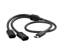 JDNH Solar Powered Security Camera Power Cable Type C Splitter Data Function Outdoor Use Flexible PVC Coating Double Board Solar Camera Charging Cable