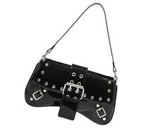 JDNH Sophisticated Armpit Bag For Women Studded Handbag PU Leather Shoulder Bags Trendy Underarm Purse For Various Occasion Fashion Shoulder Bag