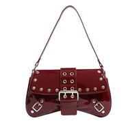 JDNH Sophisticated Armpit Bag For Women Studded Handbag PU Leather Shoulder Bags Trendy Underarm Purse For Various Occasion Fashion Shoulder Bag