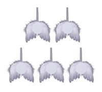 JDNH Sublimation Products Pendant WhiteAngel Wings Ornament Christmas Tree Decor for Jewelry Keychain Craft Making Craft Workshop Festive Christmas Themed Sublimation WhiteAngel