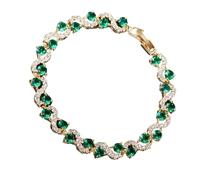JDNH Trendy Crystal Women Tennis Bracelets with Cubic Zirconia Stone Simulated Diamonds Wristchain Party Accessory Tennis for Her
