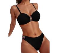 JDNH Two Piece Thong Swimsuit High Waist Swimwears Adjustable Shoulder Strap Back Tie Bathing Suit for Pool and Beach Swimwears