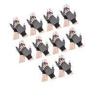 JDNH Ventilated Breathable Antislip Gloves Crafted From Nylon Materials for Maximumly in Industrial Applications 10Pair Fingerless Gloves