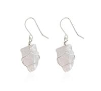 JDONL Irregular Crystal Earrings Wire Wrap Raw Crystal Drop Handmade Gemstone Fluorite Stone Earrings Jewelry for Women, Metal, No Gemstone