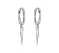 JDONL Minimalist Spike Dangle Drop Hoop Earrings Geometric Punk Small Rivet Conical Earrings Jewelry Gifts for Women, Metal, No Gemstone