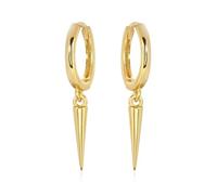 JDONL Minimalist Spike Dangle Drop Hoop Earrings Geometric Punk Small Rivet Conical Earrings Jewelry Gifts for Women, Metal, No Gemstone