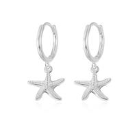 JDONL Starfish Simple Hoop Earrings for Women, Summer Beach Earrings, Bohemian, Starfish, Dangle Earrings, Hawaiian Jewelry, Gifts, Metal, No Gemstone