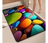 Jdozfo Bath Mat 100x160cm Super Absorbent Bathroom Mat Non-Slip Quick Dry Bath Mats for Bathroom for Kitchen Bathtub Shower Floor Room Decor Soft Thick Rug Landscape 6-615
