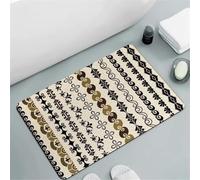 Jdozfo Bath Mat 140x200cm Super Absorbent Bathroom Mat Non-Slip Quick Dry Bath Mats for Bathroom for Kitchen Bathtub Shower Floor Room Decor Soft Thick Rug Classic 6-87