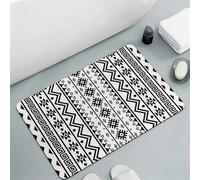 Jdozfo Bath Mat 80x120cm Super Absorbent Bathroom Mat Non-Slip Quick Dry Bath Mats for Bathroom for Kitchen Bathtub Shower Floor Room Decor Soft Thick Rug Classic 6-91