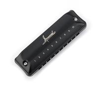JDR Harmonica for Adults Blues Harmonica LF 10-Hole Diatonic Assassin Black