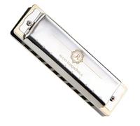 JDR Harmonica in D, 10 Holes Blues Harp Diatonic Mouth Organ Armonica with EVA Protective Case for Adults Beginner Professionals Intermediate Rock Jazz Gift Silver|North
