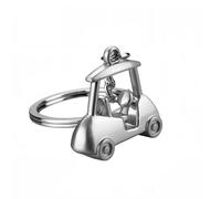 JDRDP 2 PCS Golf Key Chains for Car Keys for Ford Puma ST 2020-2023 2024, Car Cart Keychain Golf Keychain Creative Golfbll Cart Keychains,Silver