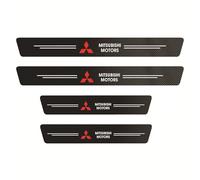 JDRDP 4PCS Car Door Sill Protector for Mitsubishi Eclipse Cross PHEV 2021, Carbon Fiber Car Door Kick Plate Welcome Pedal Decor Accessories